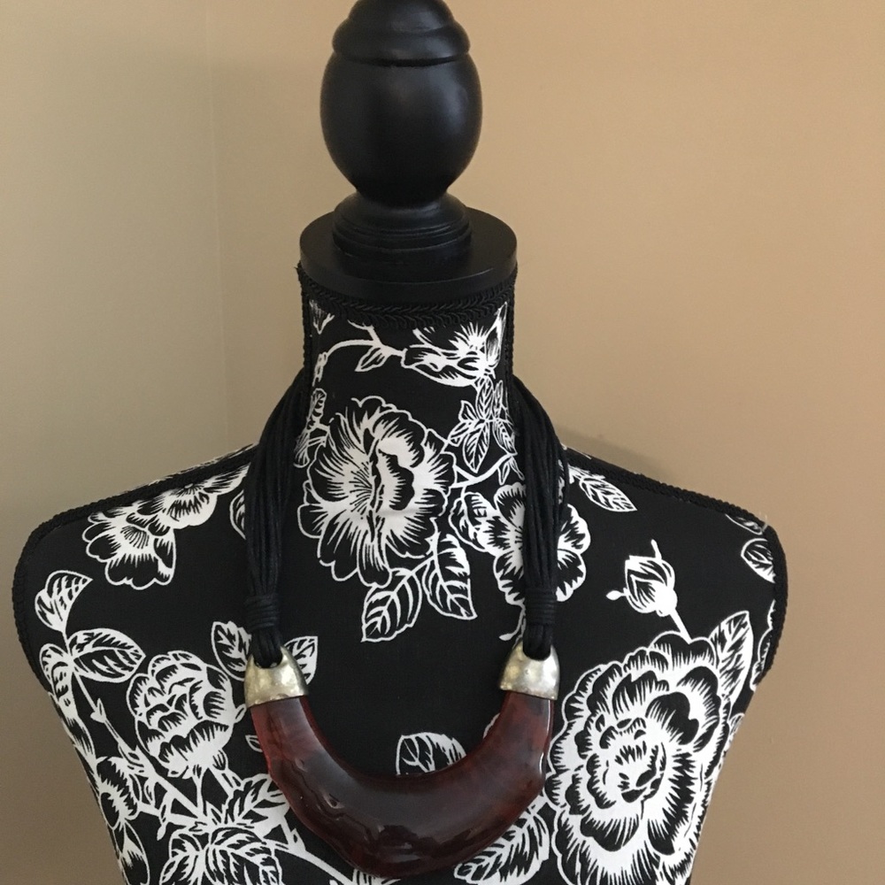 Amber colored custom necklace